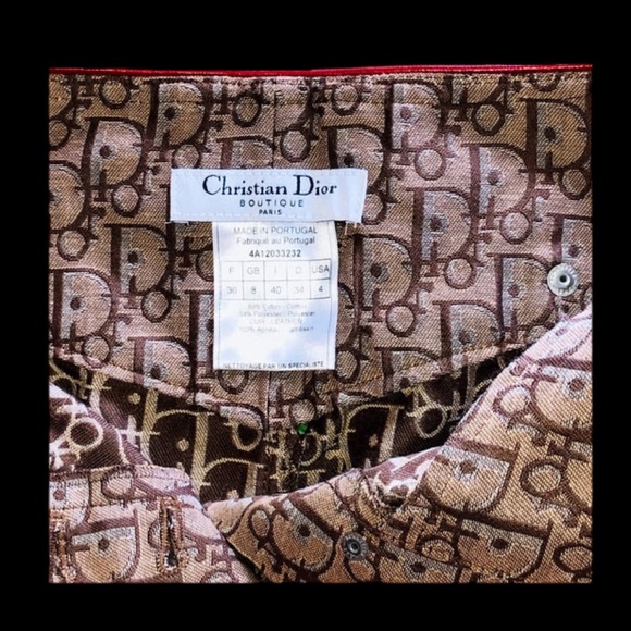 Christian Dior Vintage leather Rasta Mini skirt - Picture 6 of 16